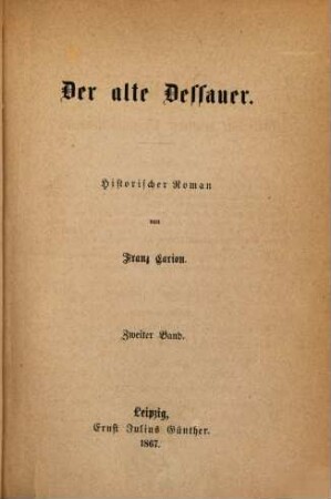 Der alte Dessauer : historischer Roman, 2