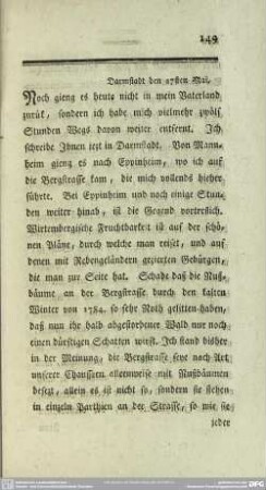 Darmstadt den 27sten Mai