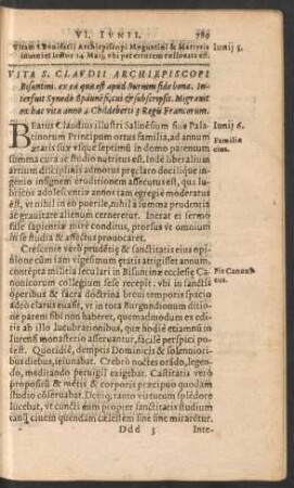 Vita S. Claudii Archiepiscopi Bisuntini ...