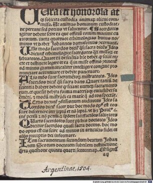 Custodia cara et honorata animarum alicui commissa
