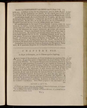 Chapitre VIII. Le Regne de Chotepala, que les Chinois appellent Ingtsong.