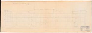 Reichsluftfahrtministerium, Berlin (Vorgängerbauten): ehemaliges Kriegsministerium: Gebäudeteil Leipziger Straße 5-6: Längsschnitt 1:100