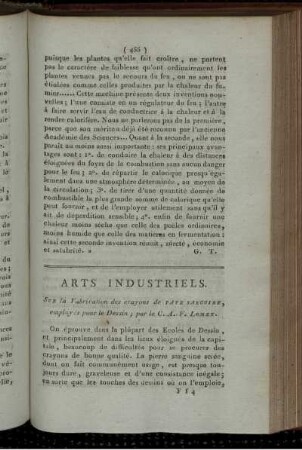 Arts Industriels.