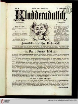7: Kladderadatsch: Humoristisch-satirisches Wochenblatt