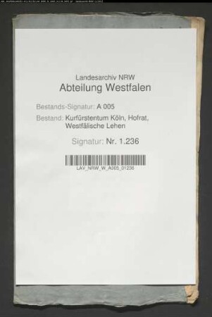 Belehnung des Josef Clement von Plettenberg-Lenhausen mit dem Burglehen der Ketteler, des Henrich von Rodenberg und des Nölcken von Mellrich zu Hovestadt
