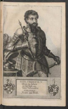 Eitel Fridrich. V. Grav zu Zollern im Jahr Christi 1525. Seine Gemahlin Iohanna Freyin von Borsel