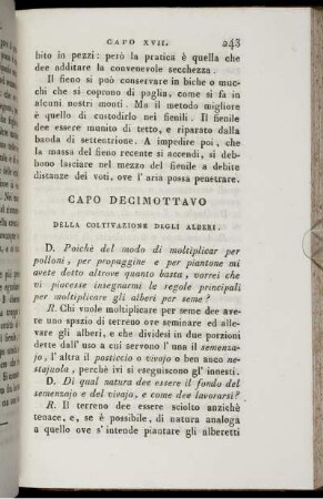 Capo Decimottavo. Della Coltivazione Degli Alberi.