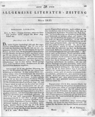 Schott, H. A.: Isagoge Historico-Critica In Libros Novi Foederis Sacros. Jena: Walz 1830 (Beschluss von Nr. 57)