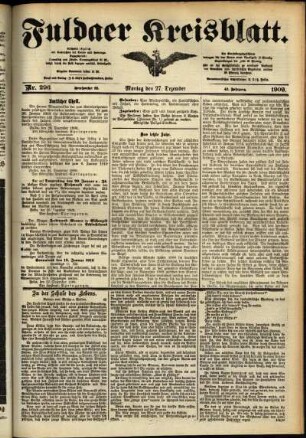 Ausgabe vom Montag, den 27. Dezember 1909.