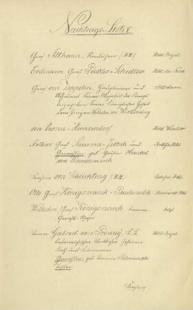 Nachtrags-Liste V