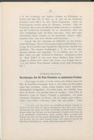 Zweites Kapitel. Beziehungen des Gil Blas-Romanes zu spanischen Dramen.