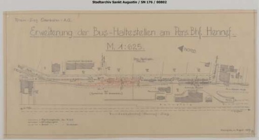 Hennef Personenbahnhof: Erweiterung der Bushaltestellen am Personenbahnhof Hennef.