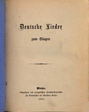 Deutsche Lieder zum Singen