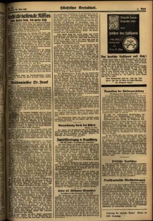 Zweite Ausgabe vom Mittwoch, den 20. Mai 1936.