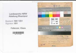 Entnazifizierung Klaus Fellenzer , geb. 09.05.1902 (Kraftfahrer)