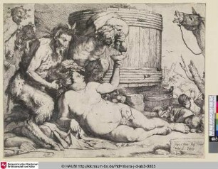 [Silène; Silenus at the Wine Vat; Trunkener Silenos]