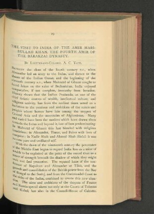 The Visit to India of the Amir Habibullah Khan, the Fourth Amir of the Barakzai Dynasty.