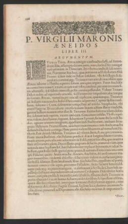P. Virgilii Maronis Aeneidos Liber III.