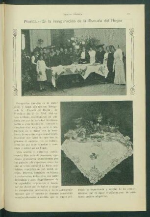 Florida. -- En la inauguración de la Escuela del Hogar