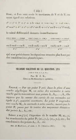 Seconde solution de la question 295.