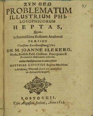 Problematum illustrium philosophicorum heptas