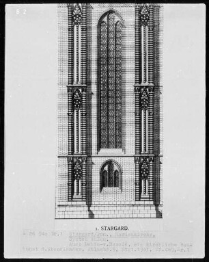 Stargard (Pommern): Aufriss der Marienkirche