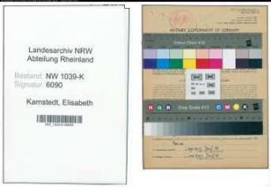 Entnazifizierung Elisabeth Karnstedt , geb. 05.09.1920 ()