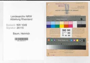 Entnazifizierung Heinrich Baum , geb. 01.01.1898 (Spediteur)