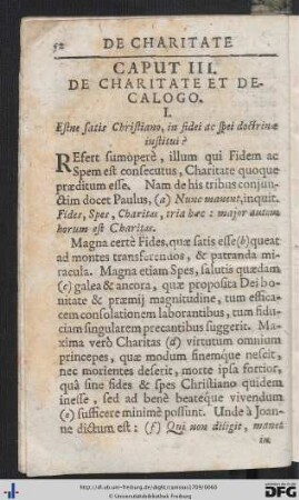 Caput III. De Charitate Et Decalogo.