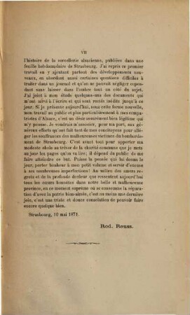 La Sorcellerie au seizième et au dix-septième siècle particulièrement en Alsace d'après des documents en partie inédits