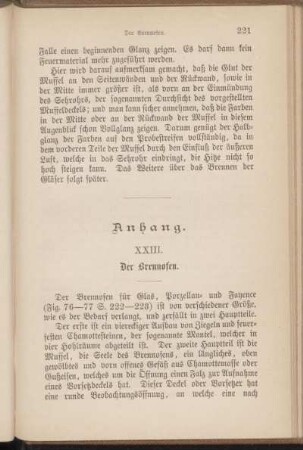 XXIII. Der Brennofen.