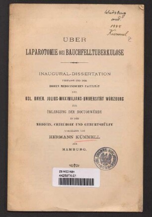 Über Laparotomie bei Bauchfelltuberkulose