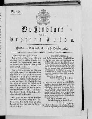 Nr. 40, Ausgabe vom 6. Oktober 1832