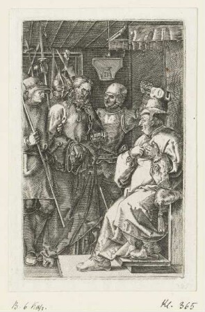 Christus vor Kaiphas, Blatt 4 der Folge "Passion"