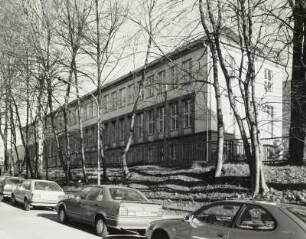 Mittweida, Fabrikgebäude : Mittweida, Fabrikgebäude, Am Schwanenteich 6, um 1925, Straßenansicht