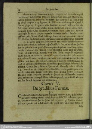 Caput V. De gradibus Formæ