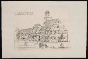 Der Gasthof zum blauen Schlüssel. Die Heiligen Gassen an den Marckt. - Gaststätte Zum Blauen Schlüssel, Fürth (Bayern)