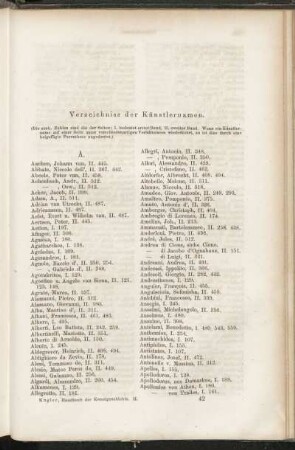 [II.] Verzeichniss der Künstlernamen.