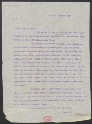 Brief an Paul Graener : 06.02.1915