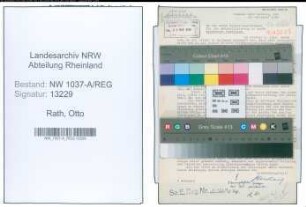 Entnazifizierung Otto Rath , geb. 19.08.1891 (Kaufmann)