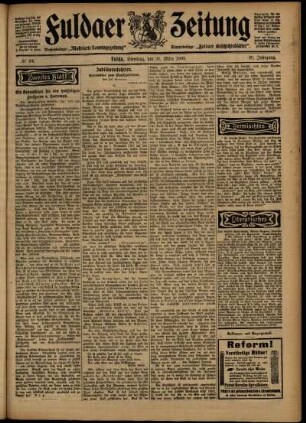 Zweite Ausgabe vom Dienstag, den 31. März 1903.
