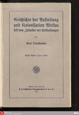 Bd. 1: 1415 - 1870