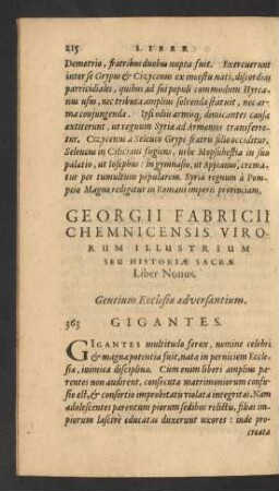 Liber Nonus. Gentium Ecclesiae adversantium.