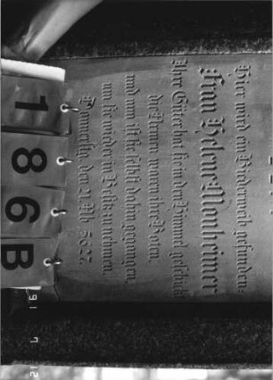 Grabstein 186 [Hahn S. 67f. Grab-Nr. 1444]: Grabstein 186B [Hahn S. 67f. Grab-Nr. 1444]