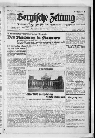 Bergische Zeitung. 1922-1935