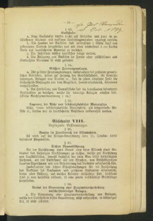 Abschnitt VIII.