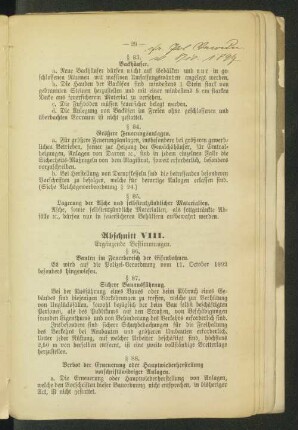 Abschnitt VIII.