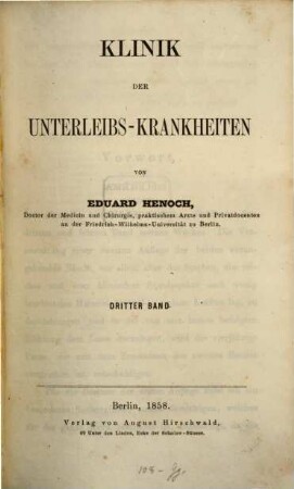 Klinik der Unterleibs-Krankheiten, 3
