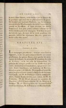 75-134, Chapitre XVI. Campagne de 1762.