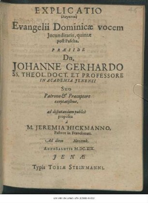 Explicatio elenktikē Evangelii Dominicae vocem Iucunditatis, quintae post Pascha